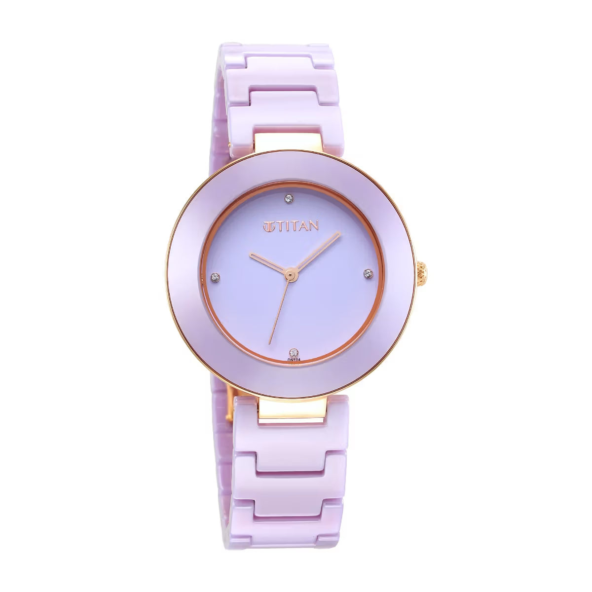 Titan Purple Ceramics Purple Dial Analog Ceramic Strap watch for Women 95189KC06