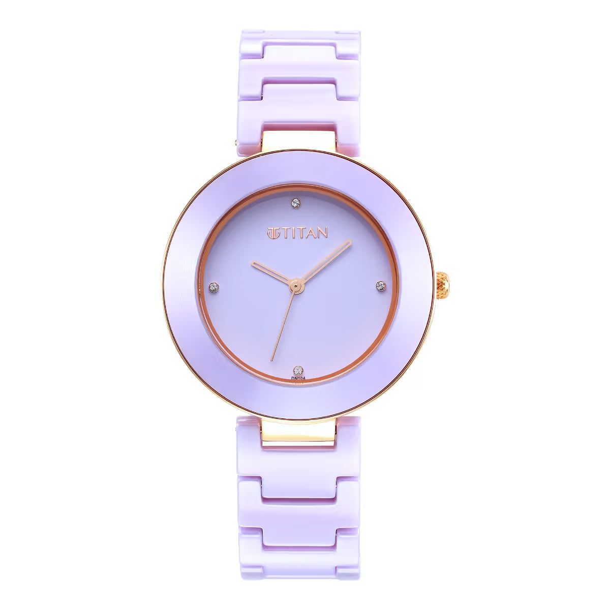 Titan Purple Ceramics Purple Dial Analog Ceramic Strap watch for Women 95189KC06