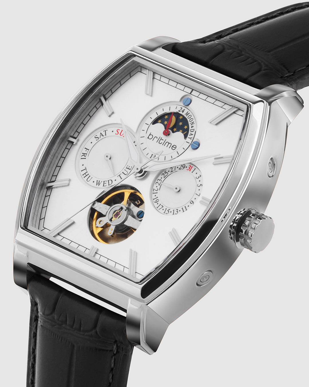 Britime Galaxy Men Automatic Silver Dial Multi-Function Watch 985-L10306