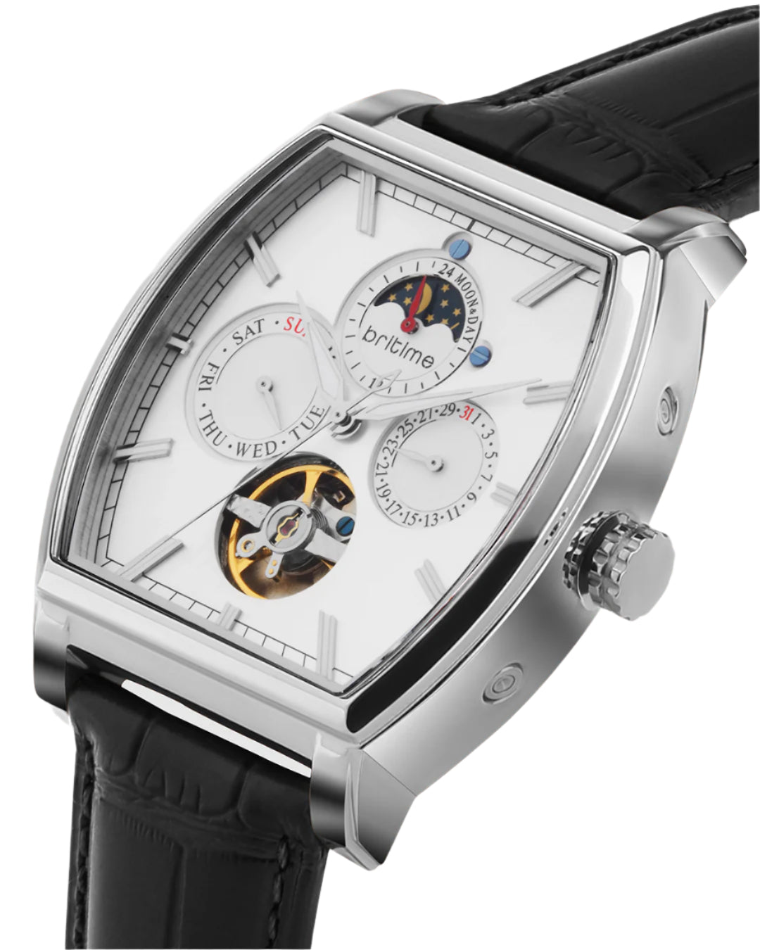 Britime Galaxy Men Automatic Silver Dial Multi-Function Watch 985-L10306
