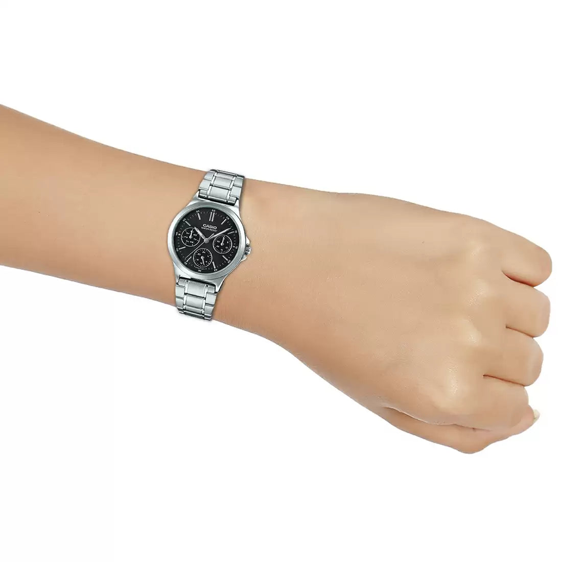 Casio A1146 ENTICER LADIES LTP-V300D-1AUDF Silver Watch