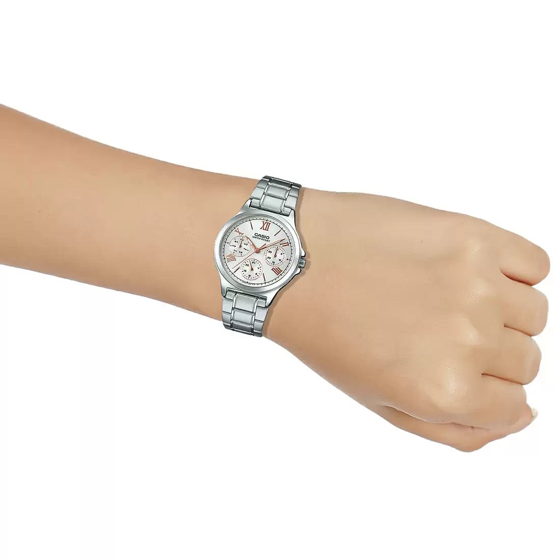 Casio A1697 ENTICER LADIES LTP-V300D-7A2UDF Silver Watch