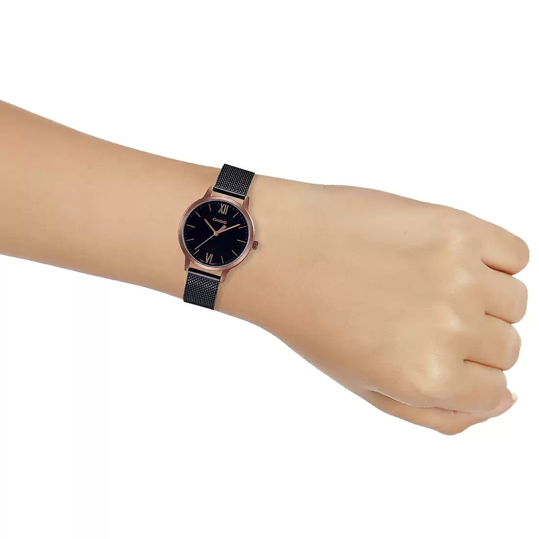 Casio A1791 ENTICER LADIES LTP-E157MRB-1BDF Black Analog Watch