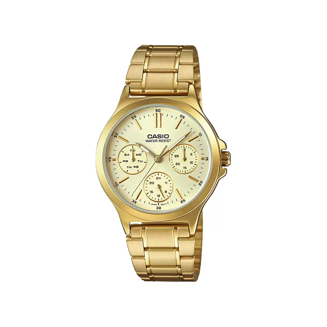 Casio A1916 ENTICER LADIES LTP-V300G-9AUDF Gold Watch