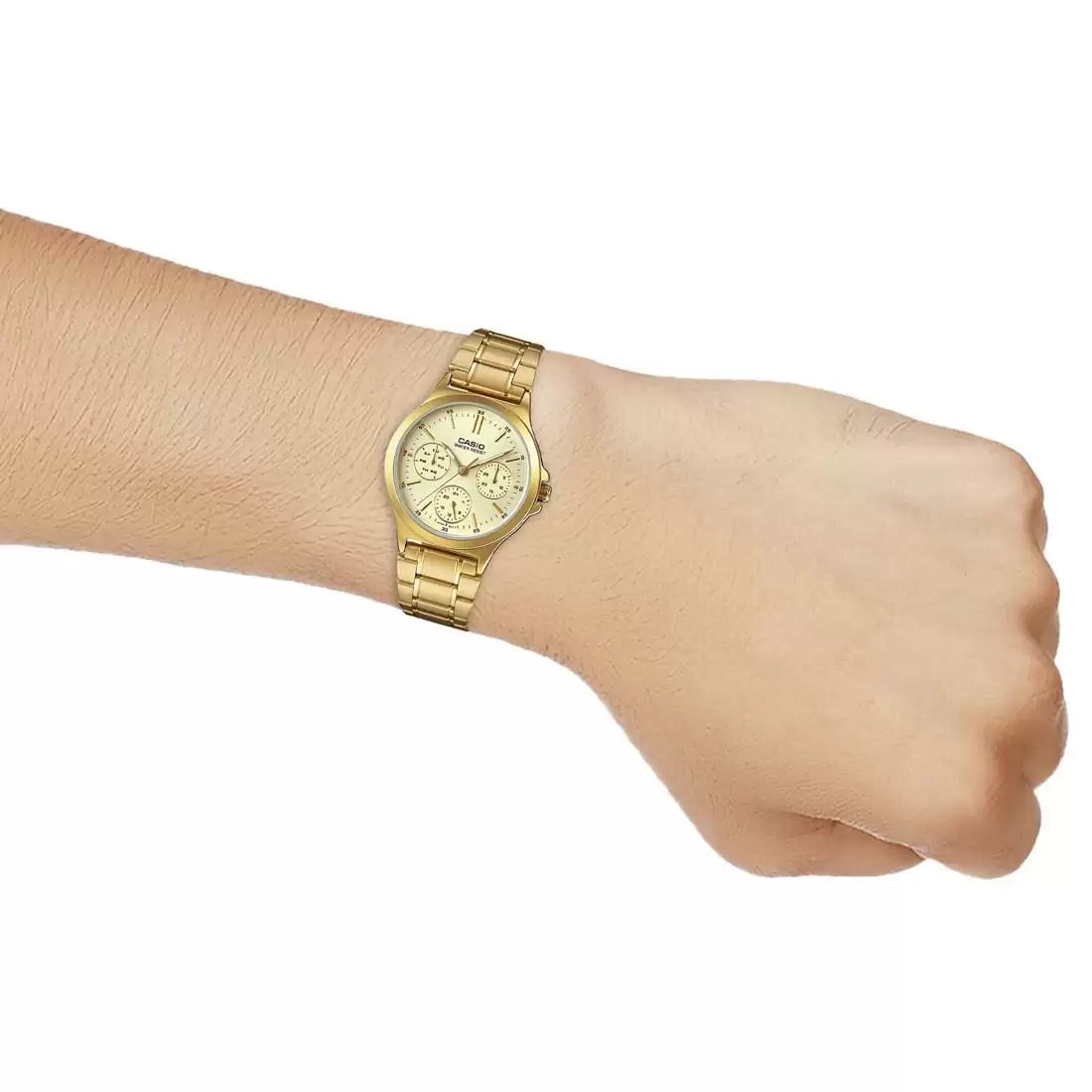 Casio A1916 ENTICER LADIES LTP-V300G-9AUDF Gold Watch