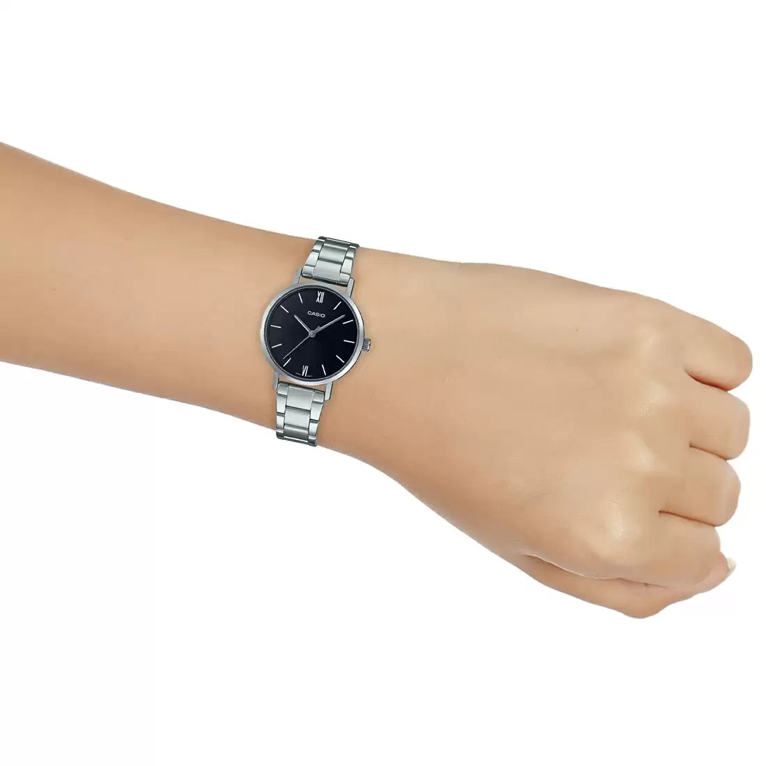 Casio ENTICER LADIES LTP-VT02D-1AUDF - A1997 Silver Analog - Women's Watch
