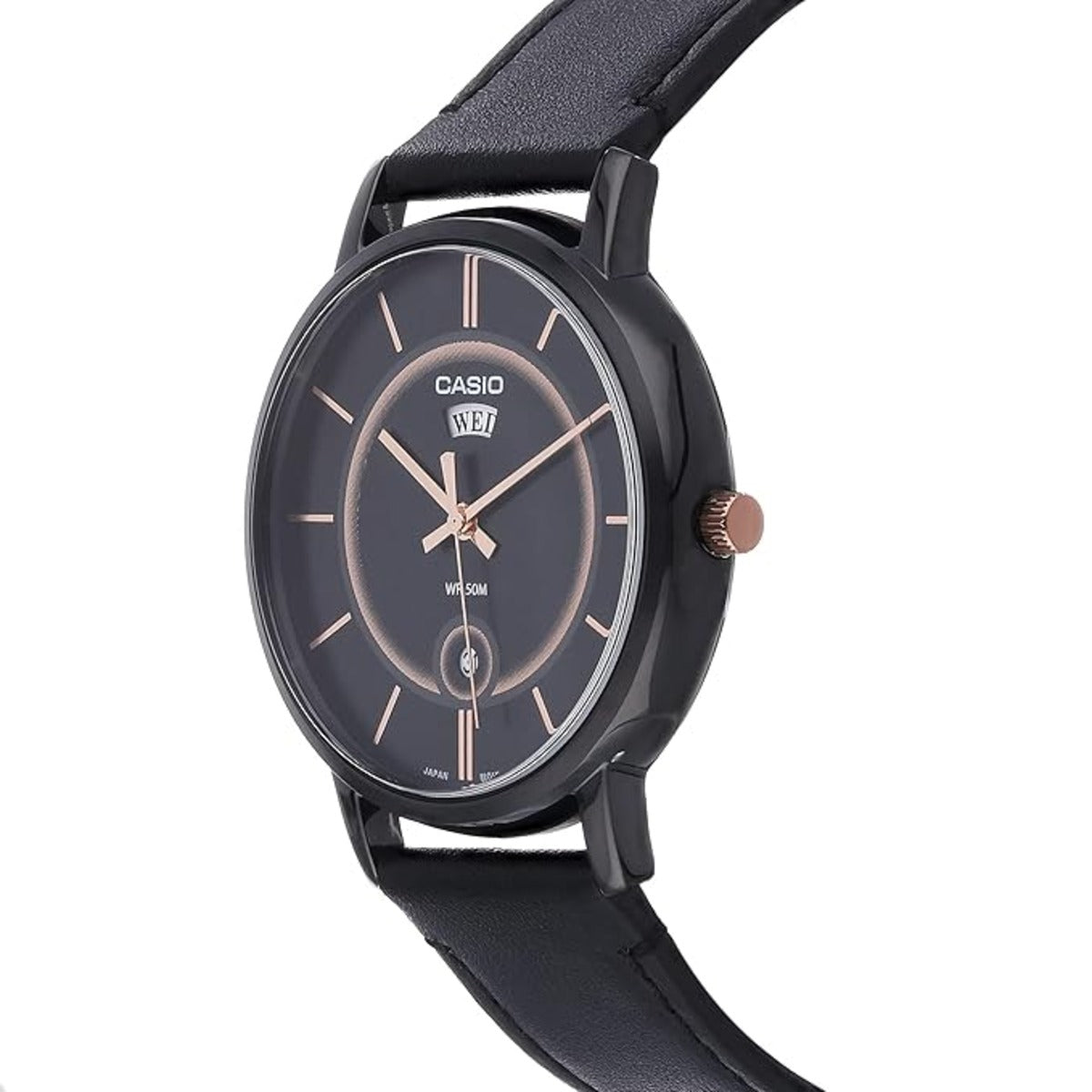 Casio MTP-B120BL-1AVDF A2043 Black Leather Men's Watch