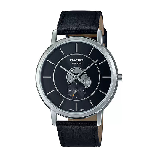 Casio ENTICER MEN MTP-B130L-1AVDF - A2130 Leather Band Men's Watch