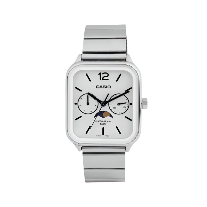 Casio Enticer Men's White Chronograph Stainless Steel Watch A2183 - MTP-M305D-7AVDF