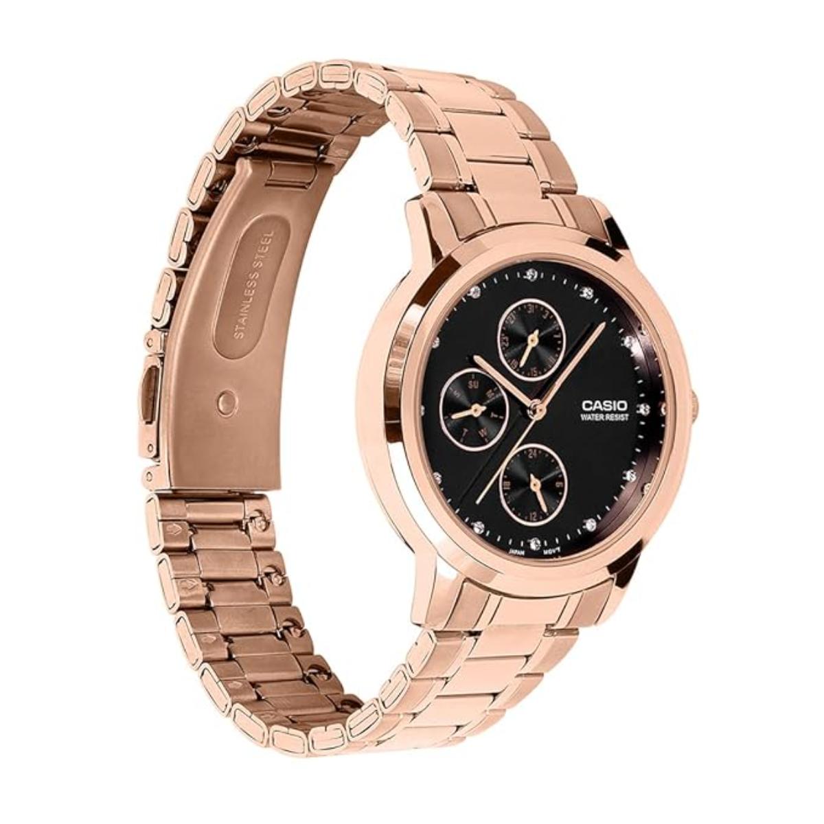 CASIO Quartz Black Dial Analog Watch For Women A2496