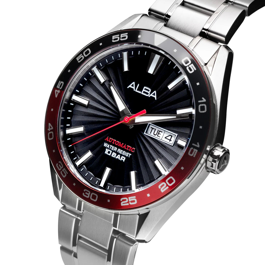ALBA Black Patterned Dial Automatic Men's Watch - A3B001X1
