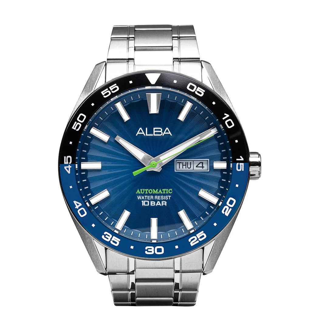 ALBA Blue Patterned Dial Automatic Men's Watch - A3B003X1