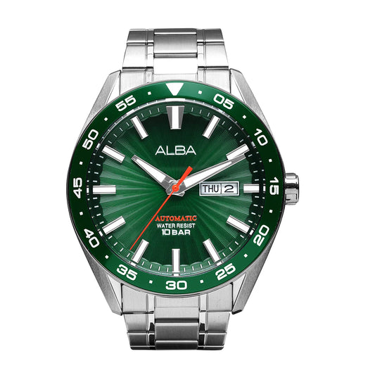 ALBA Green Patterned Dial Automatic Men's Watch - A3B007X1