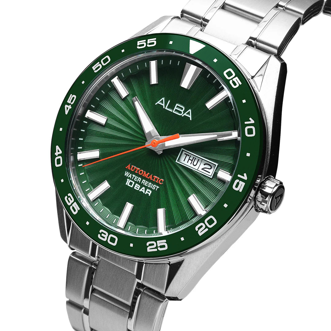 ALBA Green Patterned Dial Automatic Men's Watch - A3B007X1