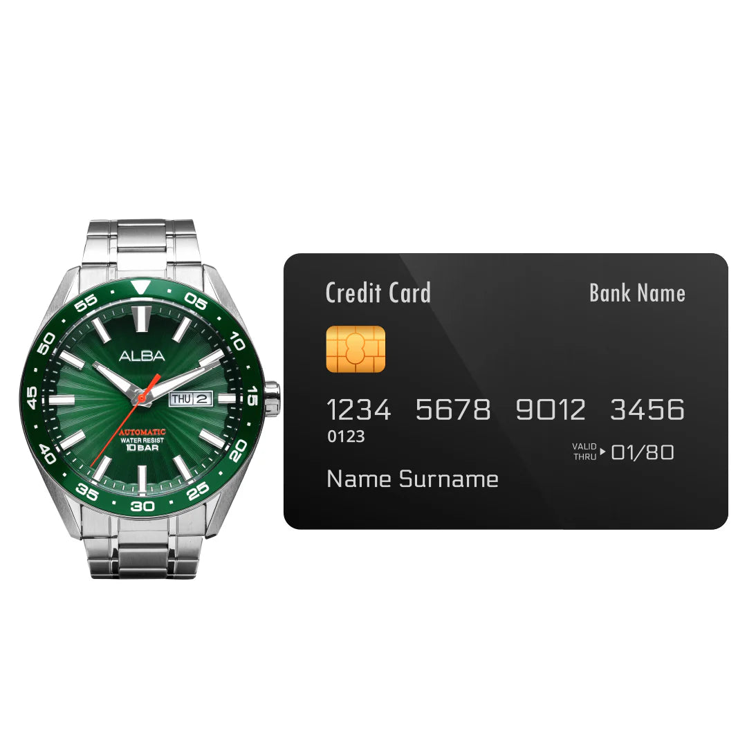 ALBA Green Patterned Dial Automatic Men's Watch - A3B007X1