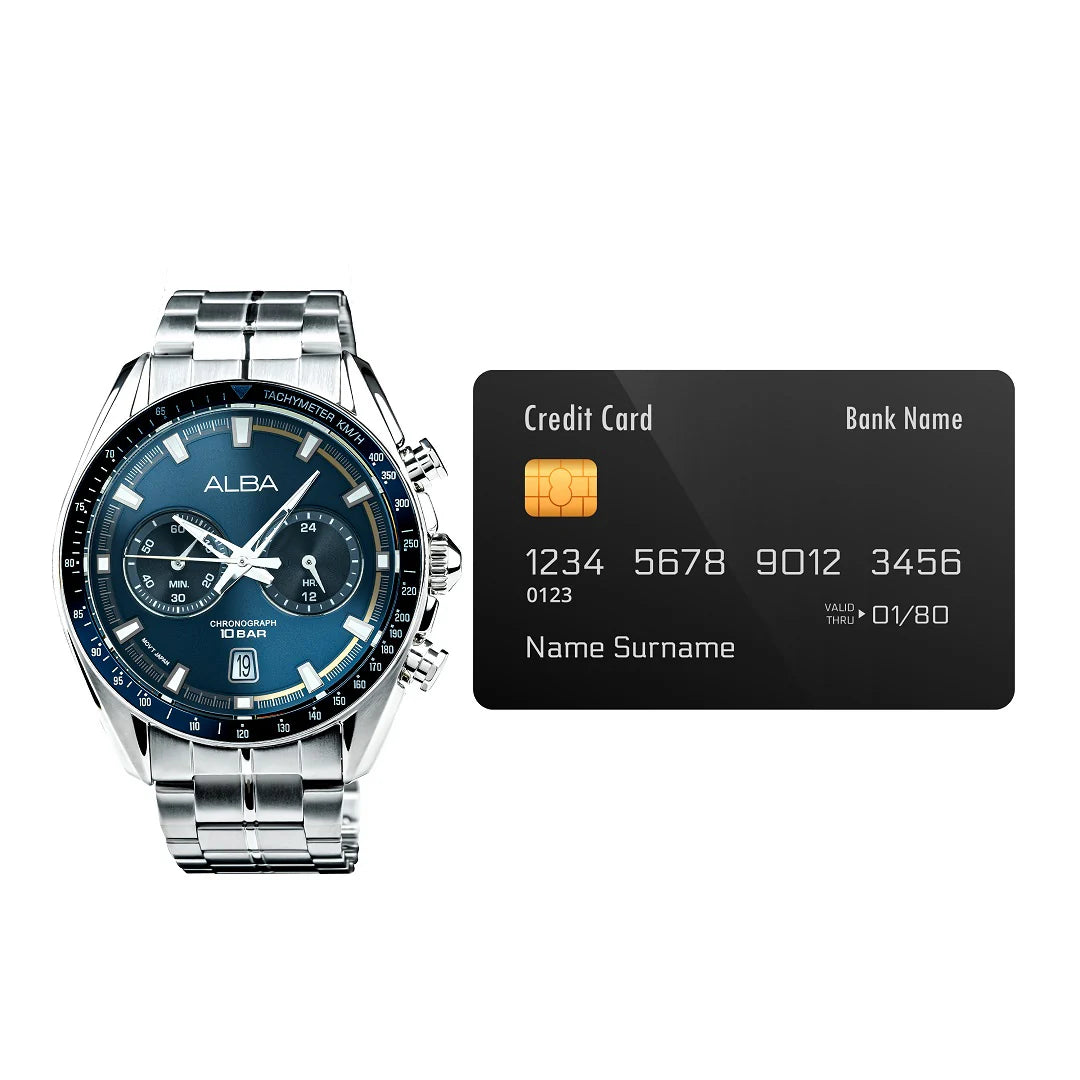 ALBA Navy Blue Dial Chronograph Men's Watch A4B017X1