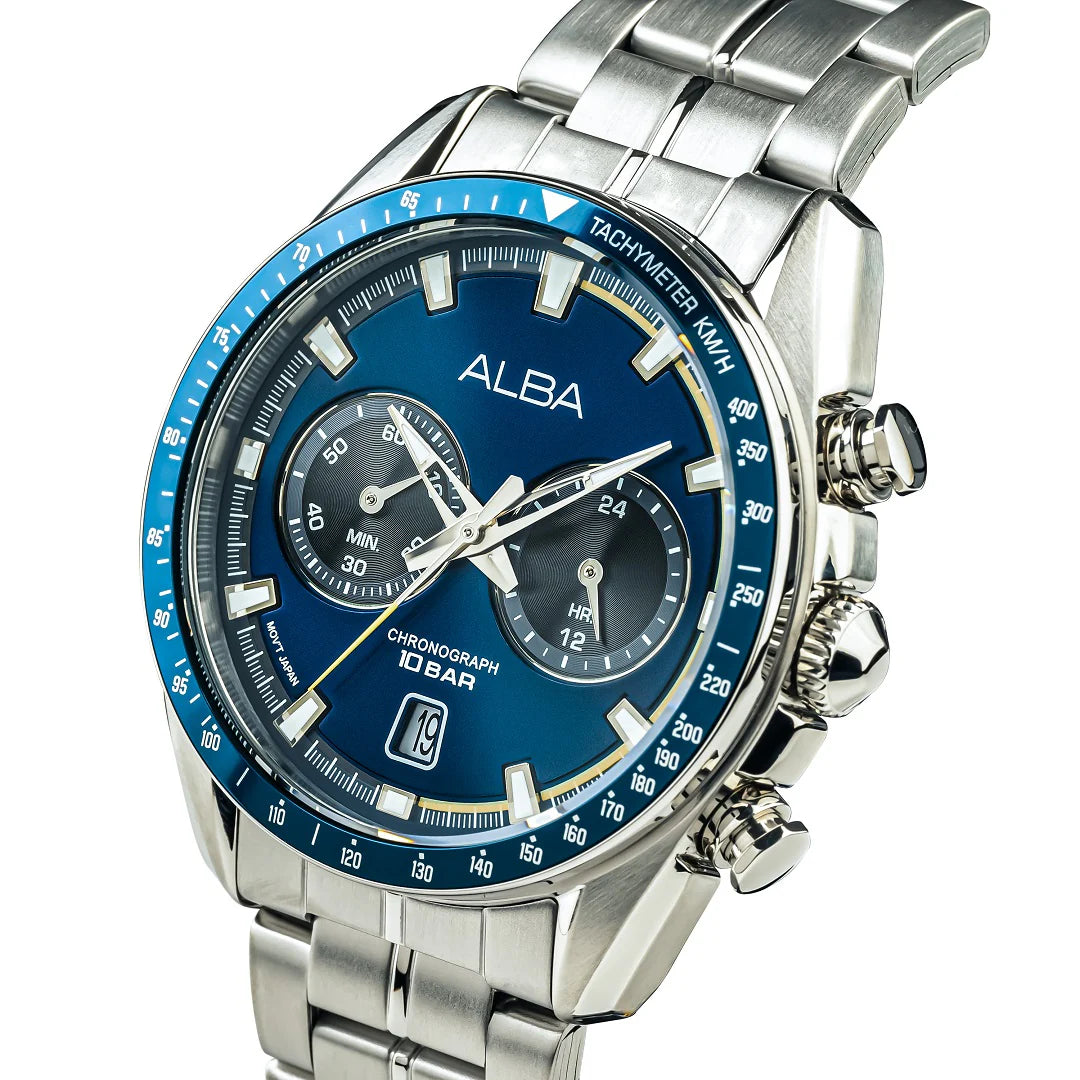 ALBA Navy Blue Dial Chronograph Men's Watch A4B017X1
