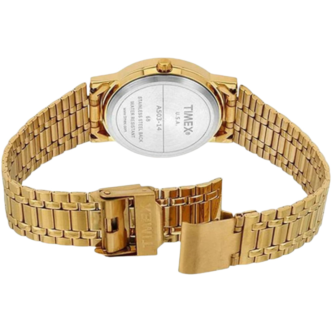 Timex Men's White Dial Analog Stainless Steel Watch A503