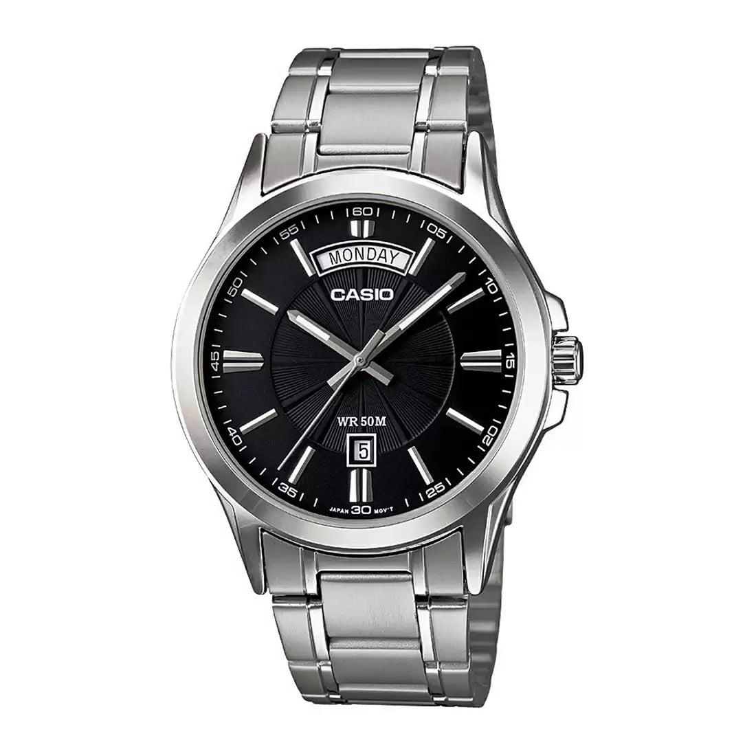 ENTICER MEN MTP-1381D-1AVDF Silver Analog Watch A840