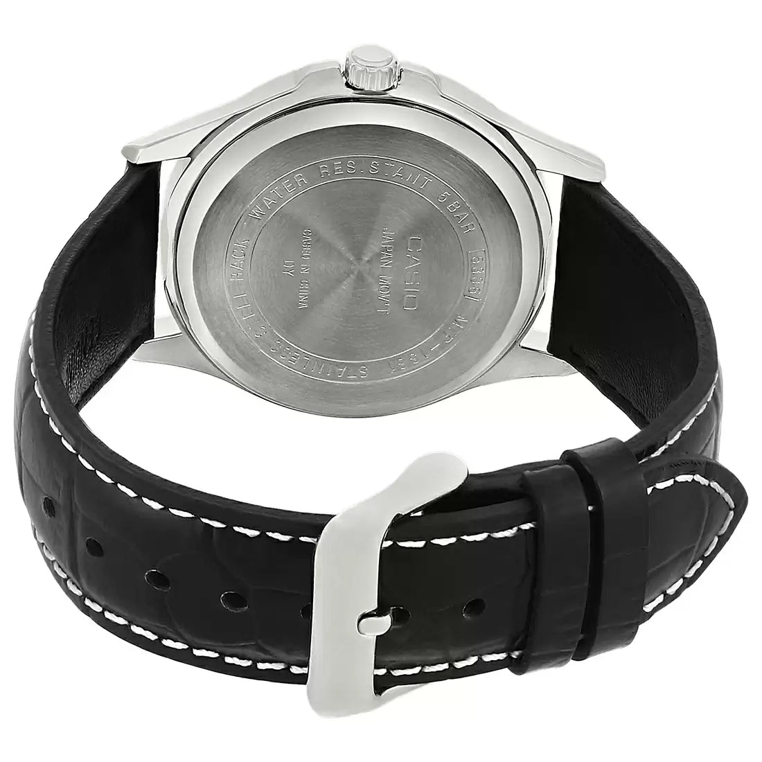 ENTICER MEN  MTP-1381L-1AVDF Black Leather Watch A844