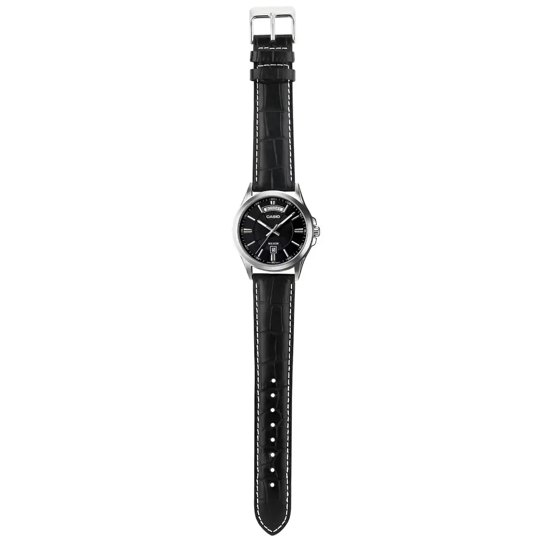 ENTICER MEN  MTP-1381L-1AVDF Black Leather Watch A844
