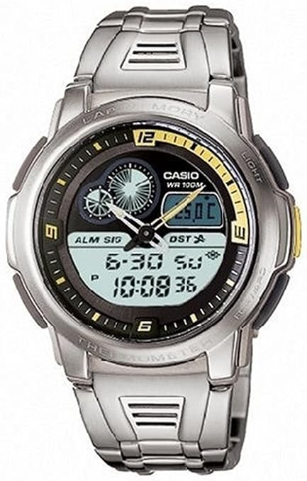 Casio AQF-102WD-9BVDF AD130 Youth World-time Analog-Digital Black Dial Men's Watch -
