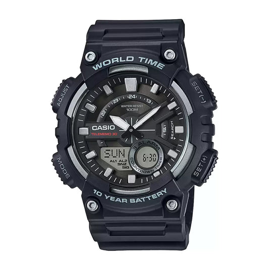 Casio YOUTH AEQ-110W-1AVDF - AD207 Black Analog-Digital - Men's Watch