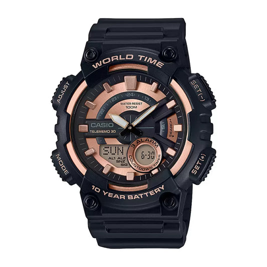 Casio YOUTH AEQ-110W-1A3VDF - AD222 Black Analog-Digital - Men's Watch