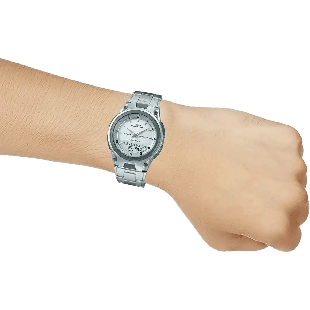 Casio AW-80D-7AVDF AD62 Youth Series Analog-Digital White Dial Men's Watch
