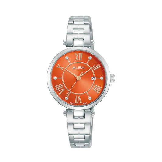 ALBA Bright Orange Dial Ladies Watch - AH7AN9X1