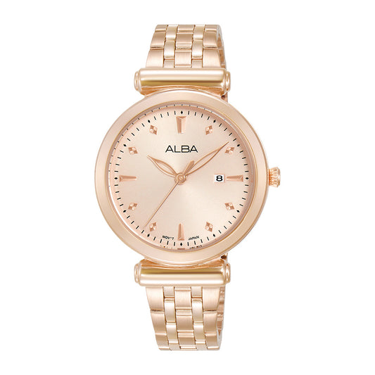 ALBA Light pink gold dial Ladies Watch AH7CP4X1