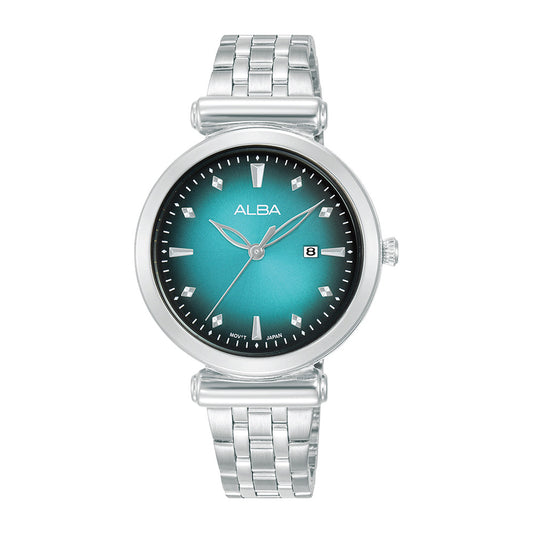 ALBA Turquoise + black gradation dial Ladies Watch AH7CQ1X1