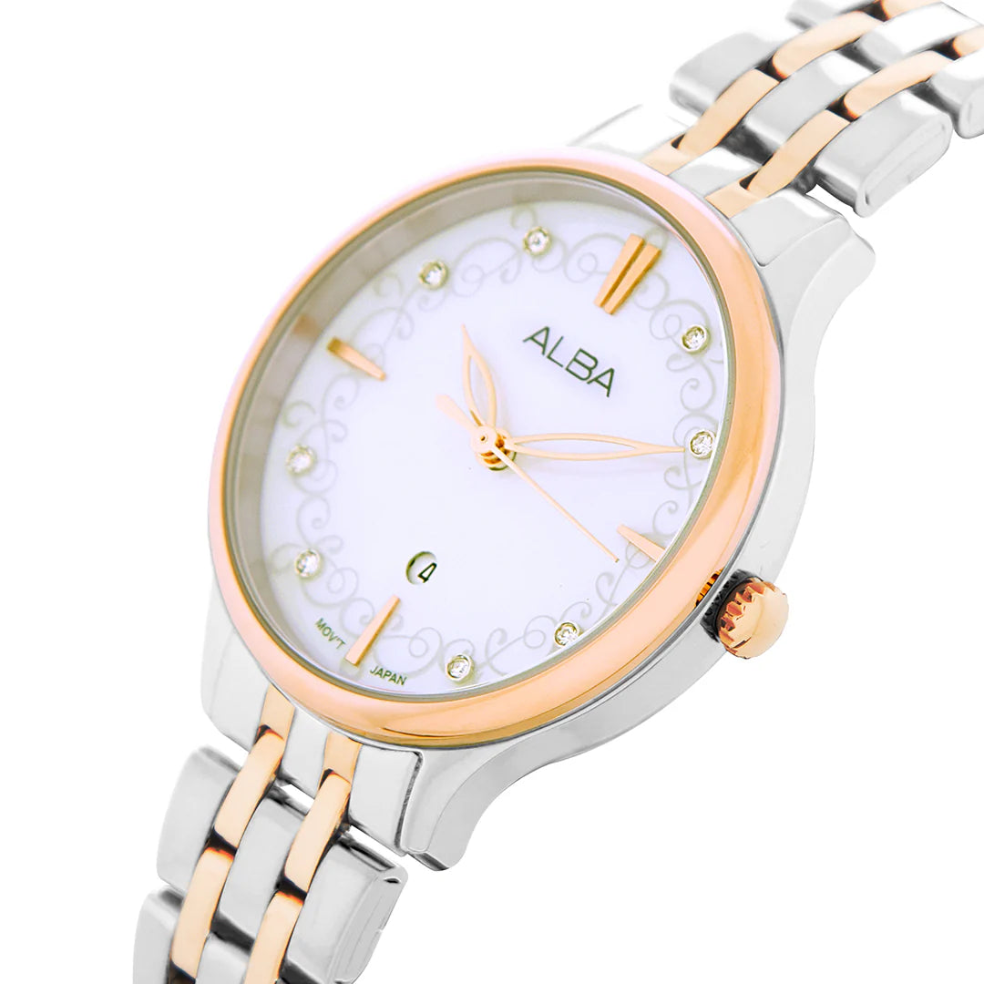 ALBA White MOP Patterned Dial Women Watch AH7CR2X1