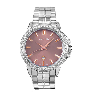 ALBA Foxy Brown Dial Ladies Watch with Crystals  AH7CX5X1