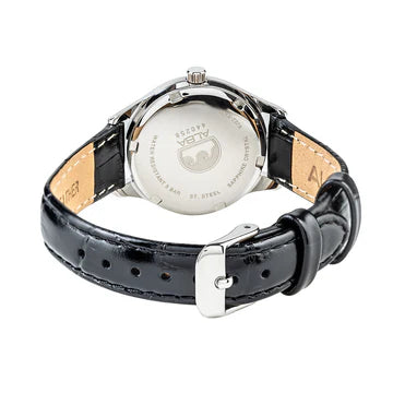 ALBA Deep Blue Patterened Dial Ladies Watch with Black Leather Strap Ladies Watch AH7CZ1X1