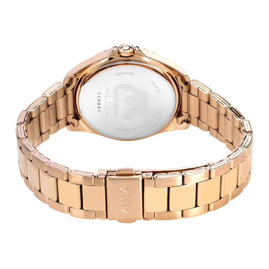 ALBA Pearly White Butterfly Dial Women's Watch AH7DV0X1