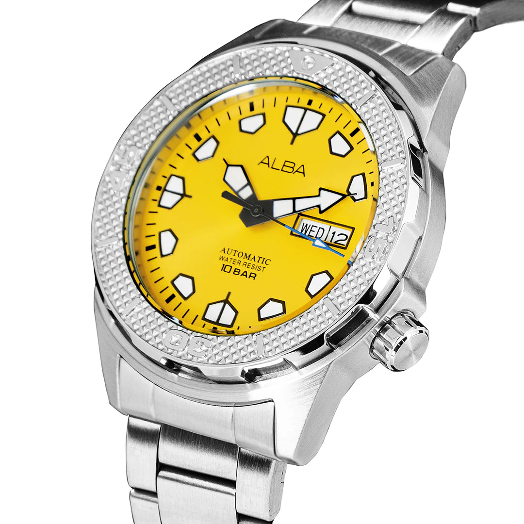 ALBA Mechanical Yellow Dial Automatic Men's Watch - AL4567X1