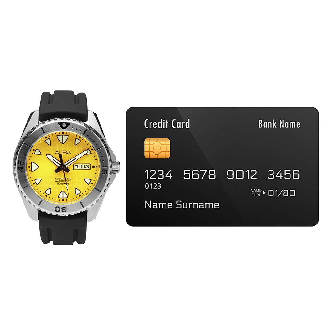 ALBA Mechanical Yellow Patterned Dial Automatic Men's Watch - AL4587X1