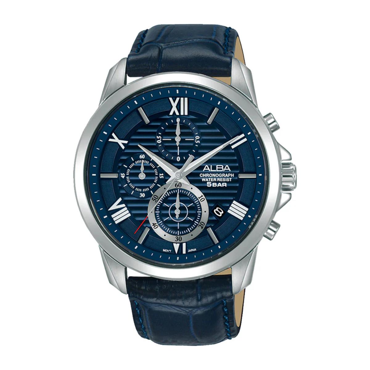 ALBA Quartz Blue Dial Analog Chronograph Watch For Men AM3779X1