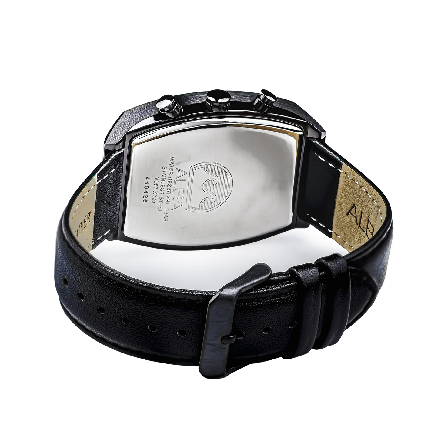 ALBA Black Rectangular Dial Chronograph Men's Watch AM3999X1