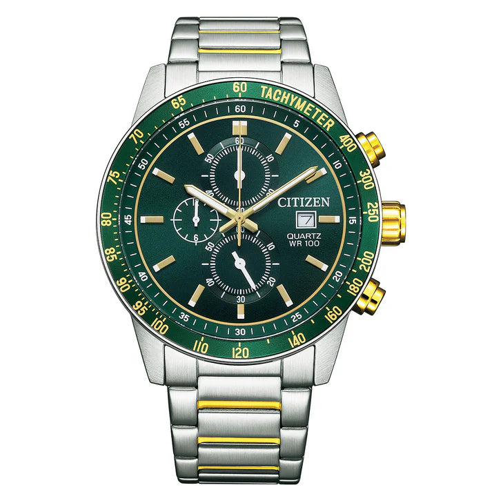 Citizen Quartz Green Dial Men's Watch - AN3689-55X