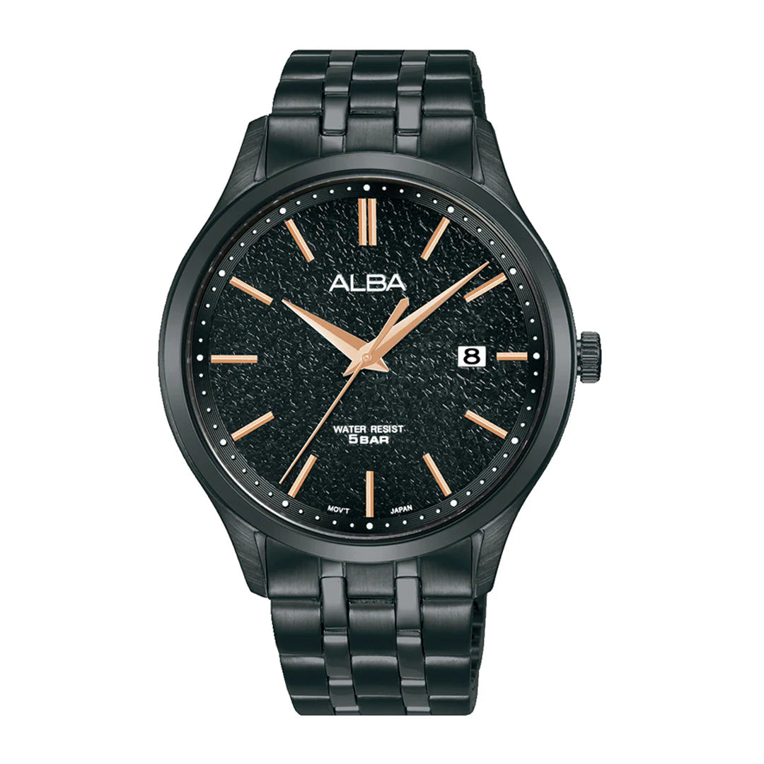 ALBA Black Marble Dial Men's Watch AS9R25X1