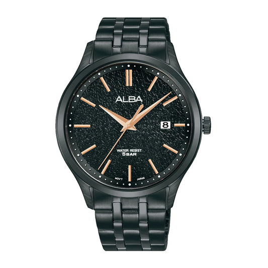 ALBA Black Marble Dial Men's Watch AS9R25X1