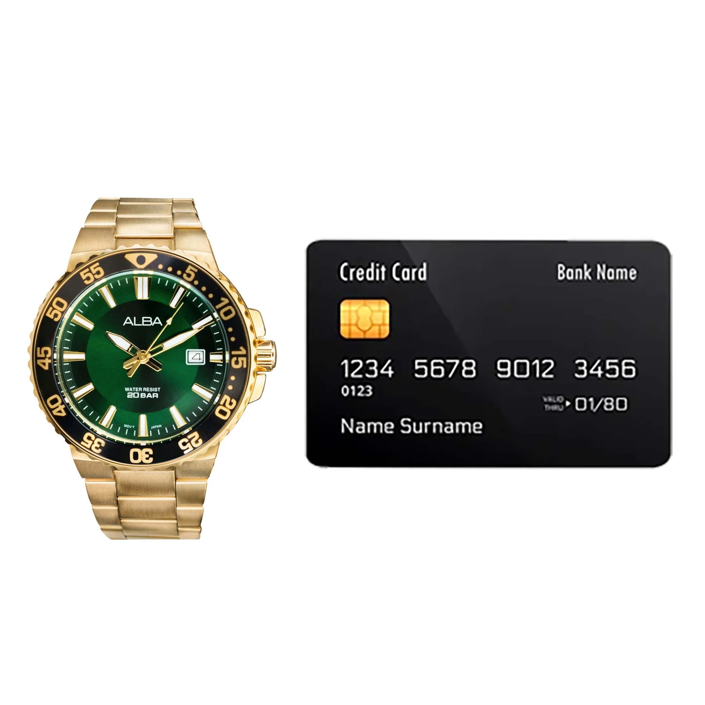 ALBA Green dial Stainless Steel Analog Men's Watch AS9S74X1