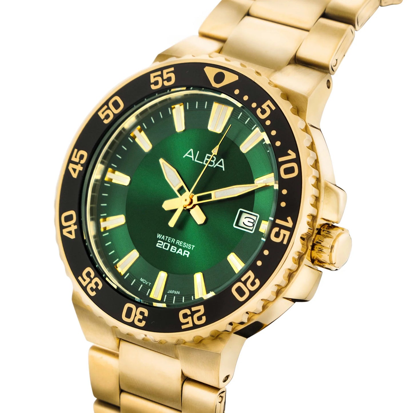ALBA Green dial Stainless Steel Analog Men's Watch AS9S74X1