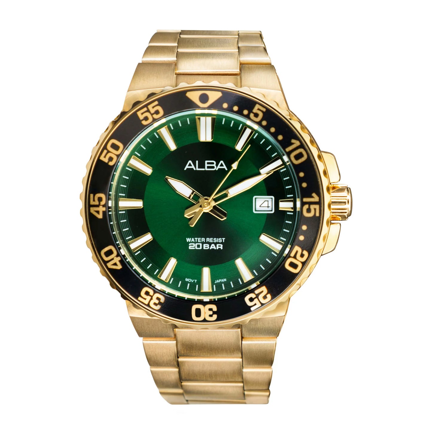 ALBA Green dial Stainless Steel Analog Men's Watch AS9S74X1