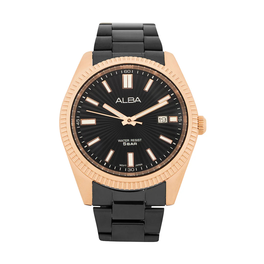 ALBA Black Textured Dial Watch Men's Watch - AS9T56X1