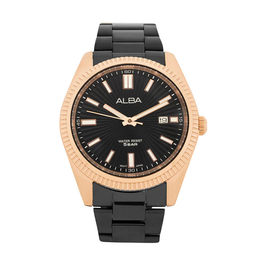 ALBA Black Textured Dial Watch Men's Watch - AS9T56X1