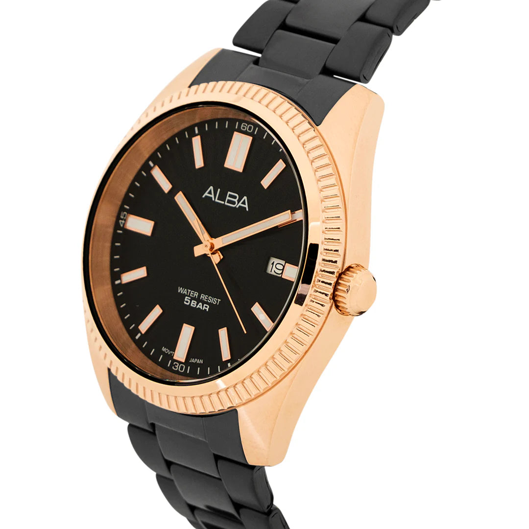 ALBA Black Textured Dial Watch Men's Watch - AS9T56X1