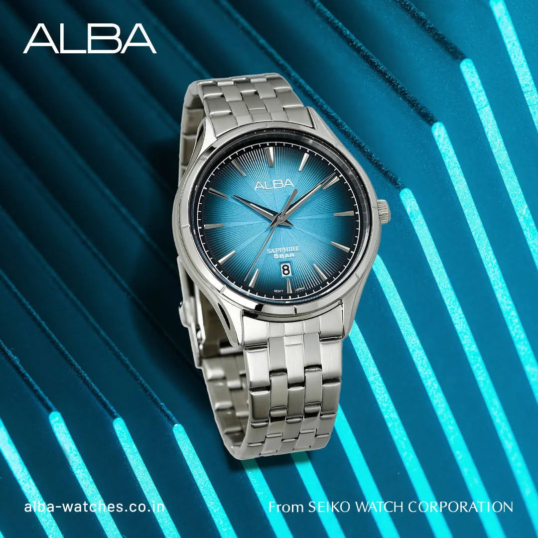 ALBA Marine Blue Patterned Dial Quartz Men's Watch AS9T71X1